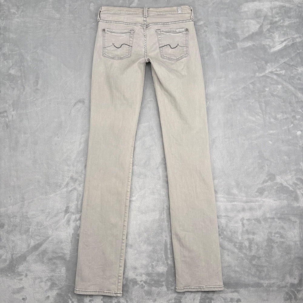 7 For All Mankind Straight Leg Jeans‎ Womens 26 (Fits 27x33) Grey Classic Preppy - Picture 10 of 10
